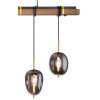 Globo BLACKY Lámpara Colgante Madera oscura, Negro, 4 luces
