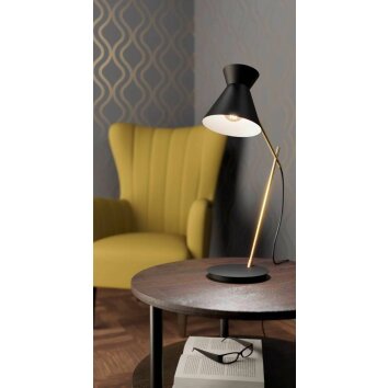 Eglo-Leuchten AMEZAGA Lámpara de mesa Latón, Negro, 1 luz