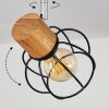 Orkanger Lámpara de Techo Cromo, Crudo, Negro, 2 luces