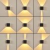 Strandaa Aplique LED Negro, 2 luces