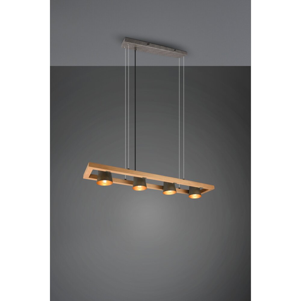 Trio-Leuchten Bell Lámpara Colgante marrón oscuro, Níquel-mate, 4 luces main product photo