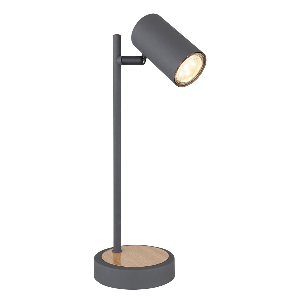 Globo ROBBY Lámpara de mesa Madera oscura, Negro, 1 luz main product photo