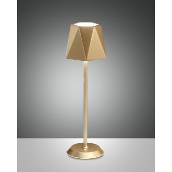 Fabas-Luce KATY Lámpara de mesa LED dorado, 1 luz
