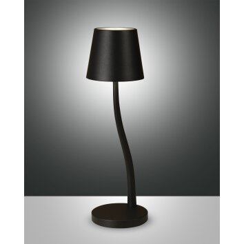 Fabas-Luce JUDY Lámpara de mesa LED Negro, 1 luz