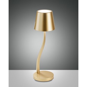 Fabas-Luce JUDY Lámpara de mesa LED dorado, 1 luz