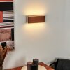 Mosambik Aplique LED Marrón, Madera oscura, Níquel-mate, 1 luz