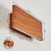 Mosambik Aplique LED Marrón, Madera oscura, Níquel-mate, 1 luz