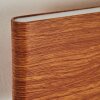 Mosambik Aplique LED Marrón, Madera oscura, Níquel-mate, 1 luz
