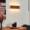 Mosambik Aplique LED Marrón, Madera oscura, Níquel-mate, 1 luz