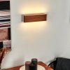 Mosambik Aplique LED Marrón, Madera oscura, Níquel-mate, 1 luz