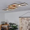 Zocca Lámpara de Techo LED Marrón, Madera oscura, 1 luz