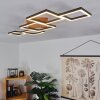 Zocca Lámpara de Techo LED Marrón, Madera oscura, 1 luz