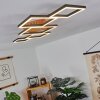 Zocca Lámpara de Techo LED Marrón, Madera oscura, 1 luz