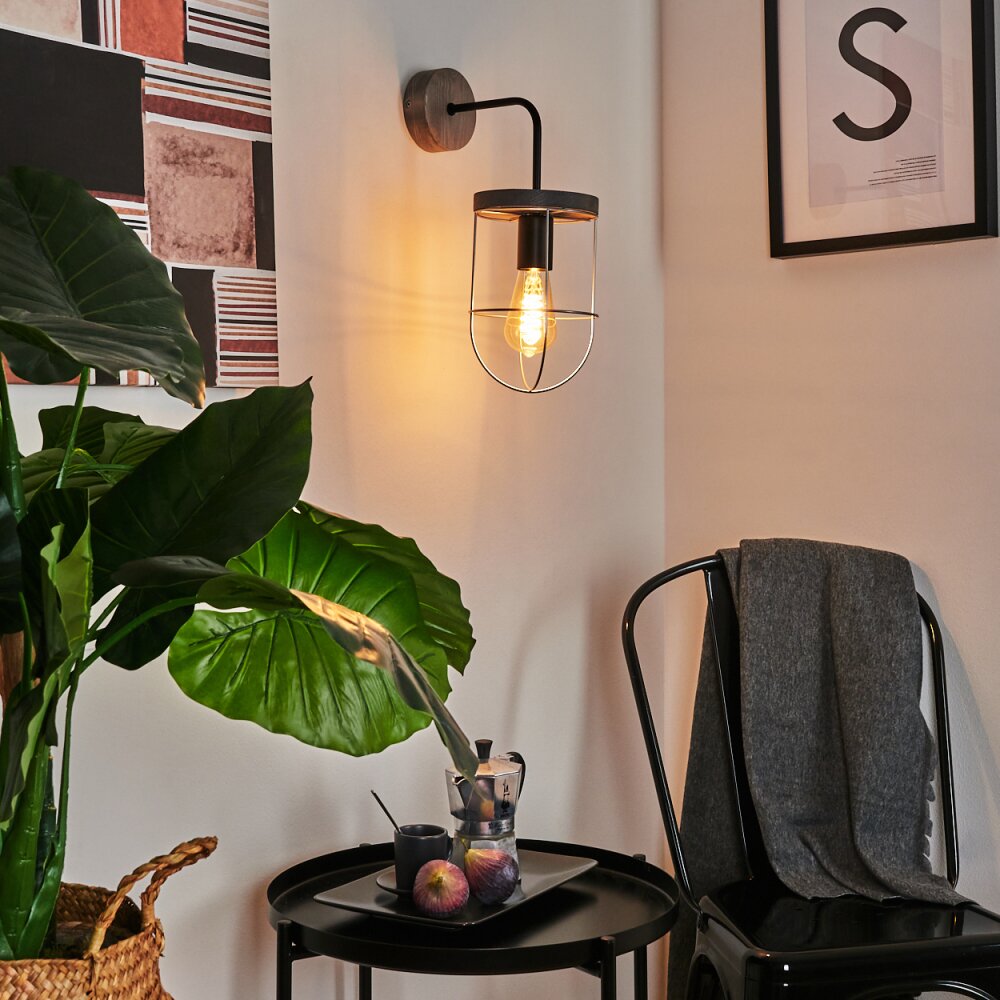 Hodne Aplique Gris, Negro, 1 luz main product photo