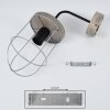 Hodne Aplique Gris, Negro, 1 luz