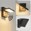 Lyckan Aplique para exterior LED Negro, 1 luz, Sensor de movimiento