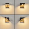 Lyckan Aplique para exterior LED Negro, 1 luz, Sensor de movimiento