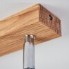 Musland Lámpara de Techo Cromo, Madera oscura, Blanca, 3 luces