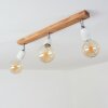 Musland Lámpara de Techo Cromo, Madera oscura, Blanca, 3 luces