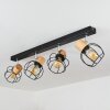 Orkanger Lámpara de Techo Cromo, Crudo, Negro, 4 luces