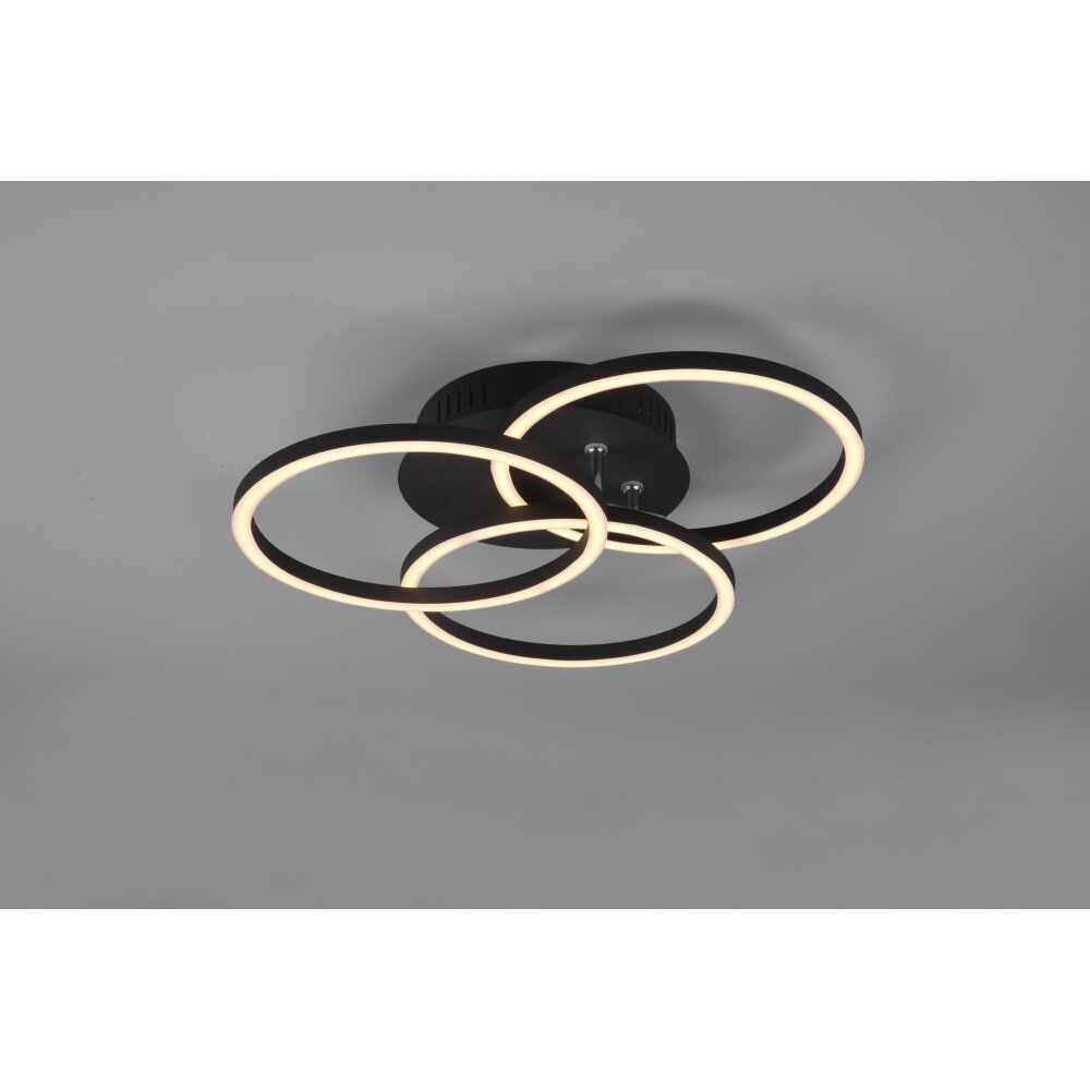 Reality Circle Lámpara de Techo LED Negro, 1 luz, Mando a distancia main product photo