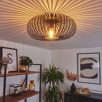 Oravi Lámpara de Techo Negro, 1 luz Oravi Lámpara de Techo Negro, 1 luz