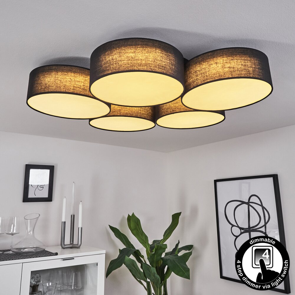 Purus Lámpara de Techo LED Negro, 1 luz main product photo
