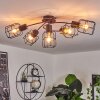 Loedingen Lámpara de Techo Negro, 5 luces