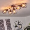 Loedingen Lámpara de Techo Negro, 5 luces