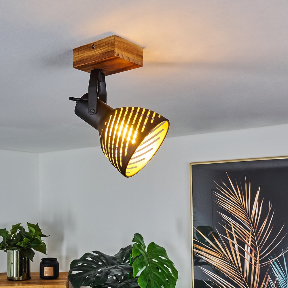 Racolo Lámpara de Techo Madera oscura, 1 luz main product photo