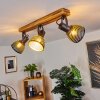 Racolo Lámpara de Techo Madera oscura, 3 luces