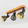 Racolo Lámpara de Techo Madera oscura, 3 luces