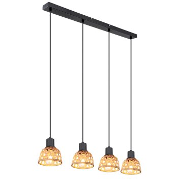 Globo WENNA Lámpara Colgante Negro, 4 luces