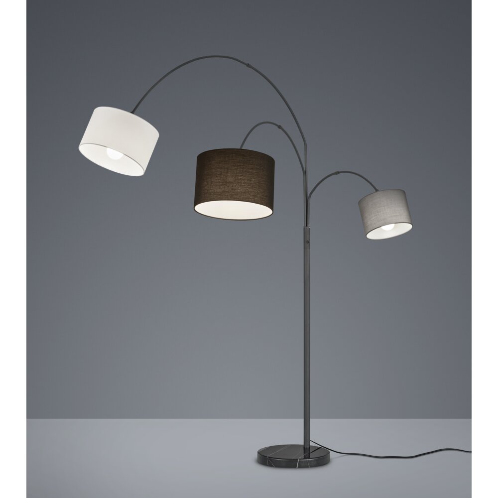 Trio-Leuchten Clark Lámpara de Pie Negro, 3 luces main product photo