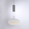 Paul-Neuhaus Q-ETIENNE Lámpara Colgante LED Acero bruñido, 3 luces, Mando a distancia