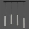 Paul-Neuhaus ETON Lámpara Colgante Negro, 4 luces