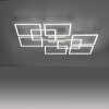 Paul-Neuhaus Q-INIGO Lámpara de Techo LED Acero bruñido, 7 luces, Mando a distancia