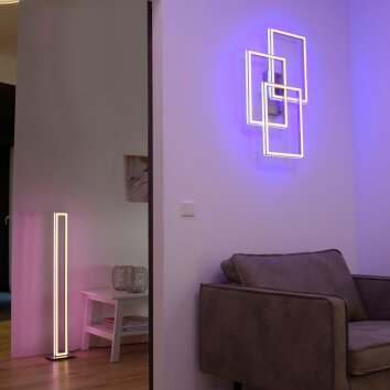 Paul-Neuhaus HELIX Lámpara de Techo LED Aluminio, 6 luces, Mando a distancia