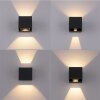 Paul-Neuhaus BLOCK Aplique para exterior LED Antracita, 2 luces