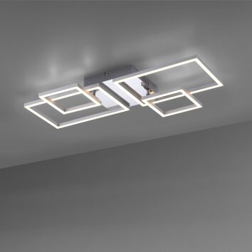 Leuchten-Direkt IVEN Lámpara de Techo LED Acero bruñido, 2 luces