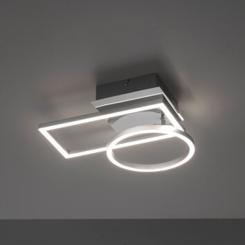 Leuchten-Direkt IVEN Lámpara de Techo LED Acero bruñido, 1 luz