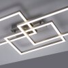Leuchten-Direkt LOLAsmart-MAXI Lámpara de Techo LED Acero bruñido, 3 luces, Mando a distancia, Cambia de color