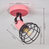 Builako Lámpara de Techo Rosa, Negro, 1 luz