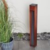 Byremo Poste de Jardín Madera oscura, Negro, 1 luz