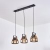 Cailara Lámpara Colgante Crudo, Negro, 3 luces