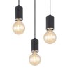 Globo JOSEBA Lámpara Colgante Níquel-mate, Negro, 3 luces