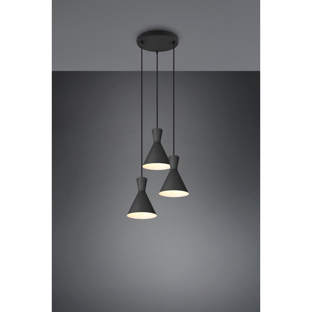 Reality Enzo Lámpara Colgante Negro, 3 luces main product photo