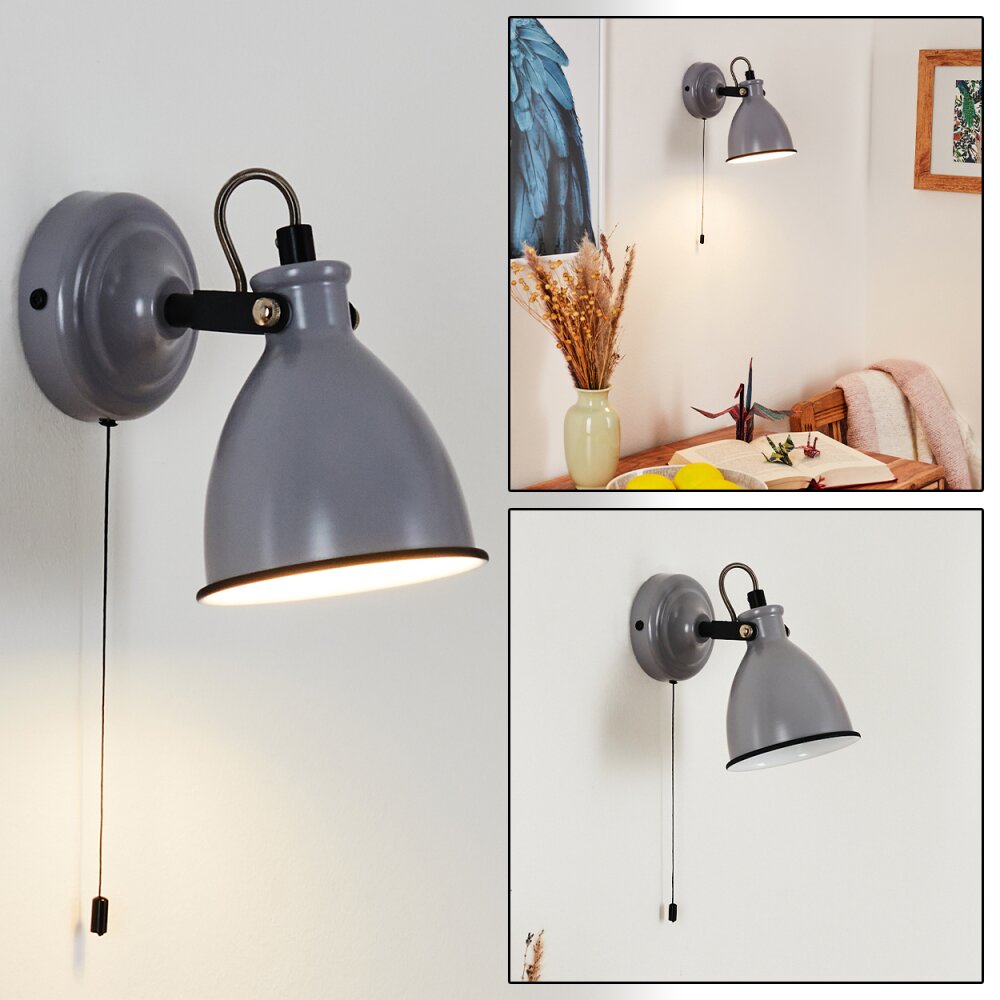 Selki Aplique Gris, Negro, 1 luz main product photo