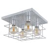 Globo MERRIL Lámpara de Techo Galvanizado, 4 luces