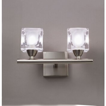 Mantra CUADRAX SATIN Aplique Níquel-mate, 2 luces